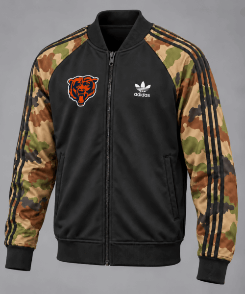 Chicago Bears NFL Army Camo Baseball Jacket
