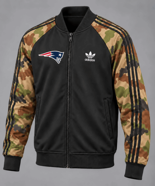 New England Patriots NFL Army Camo Baseball Jacket