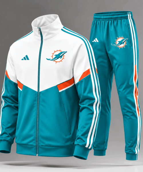 Miami Dolphins NFL Varsity Team Spirit Jacket & Jogger Set