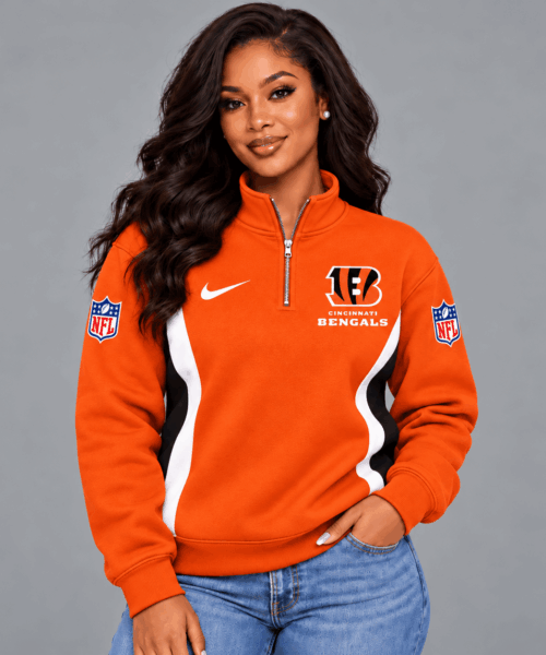 Cincinnati Bengals NFL Game Day Spirit Quarter-Zip Sweatshirt