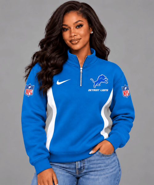 Detroit Lions NFL Game Day Spirit Quarter-Zip Sweatshirt