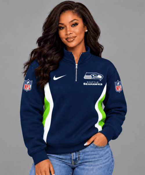 Seattle Seahawks NFL Game Day Spirit Quarter-Zip Sweatshirt