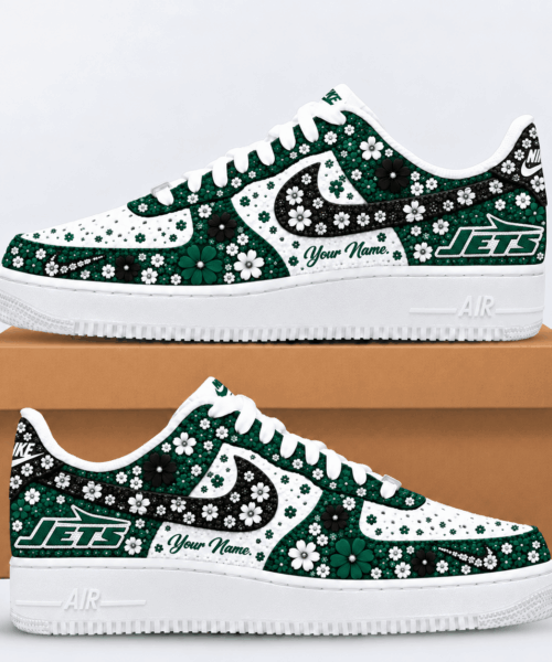 New York Jets NFL Floral Heritage Custom Name Af1
