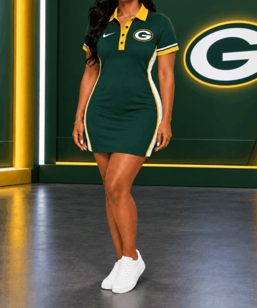 Green Bay Packers NFL Forever Loyal Polo Dress
