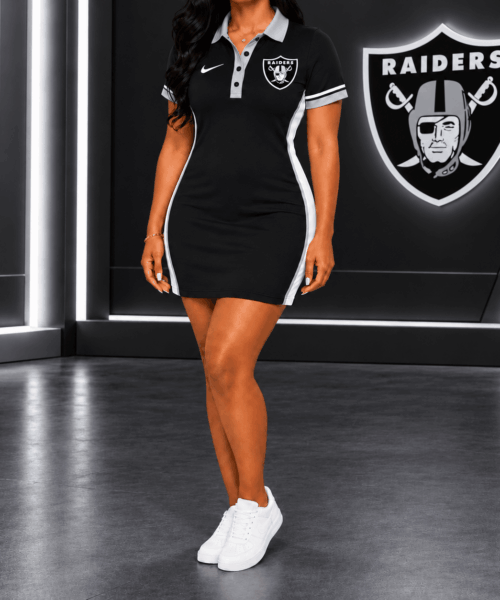 Las Vegas Raiders NFL Forever Loyal Polo Dress