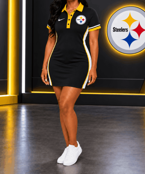 Pittsburgh Steelers NFL Forever Loyal Polo Dress