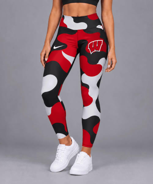 Wisconsin Badgers NCAA Camo Leggings