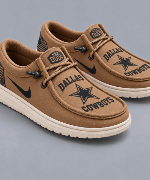 Dallas Cowboys NFL Vintage Military Brown Loafer Shoes