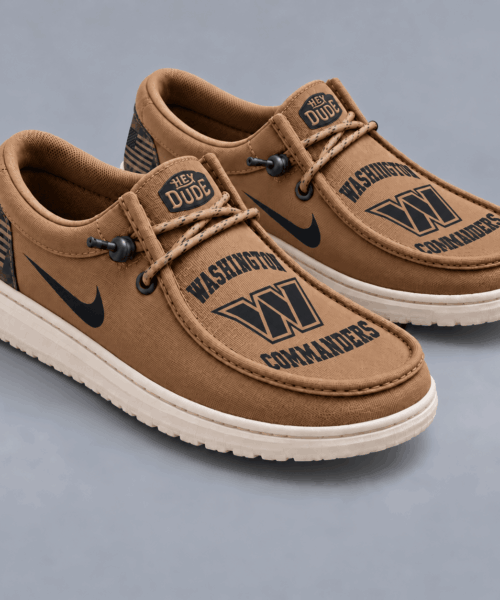 Washington Commanders NFL Vintage Military Brown Loafer Shoes
