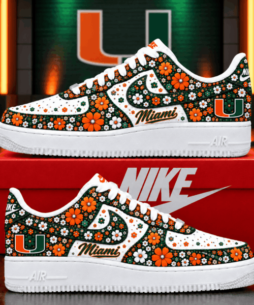Miami Hurricanes NCAA Floral Af1