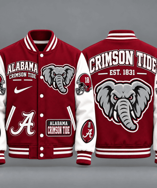 Alabama Crimson Tide NCAA Vintage Football Varsity Letterman Jacket Baseball Jacket