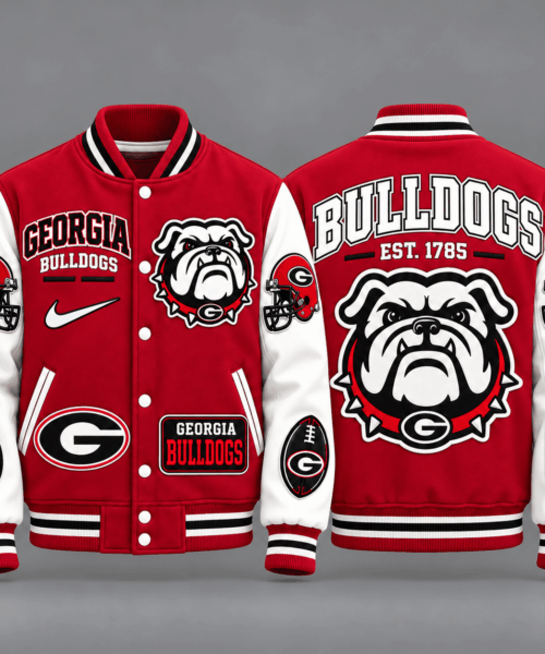 Georgia Bulldogs NCAA Vintage Football Varsity Letterman Jacket Baseball Jacket