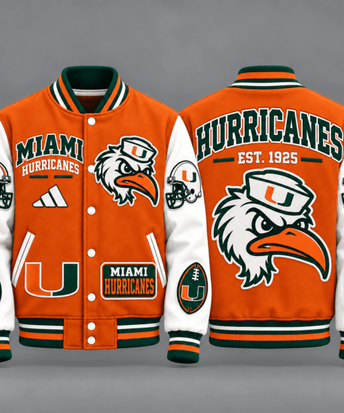Miami Hurricanes NCAA Vintage Football Varsity Letterman Jacket Baseball Jacket