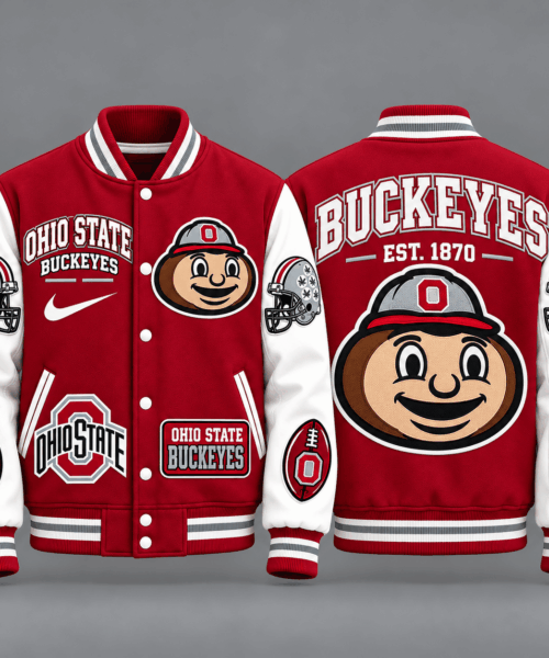Ohio State Buckeyes NCAA Vintage Football Varsity Letterman Jacket Baseball Jacket