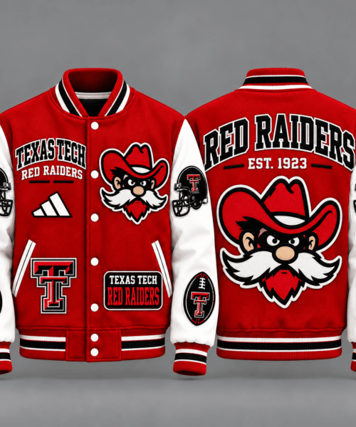 Texas Tech Red Raiders NCAA Vintage Football Varsity Letterman Jacket Baseball Jacket