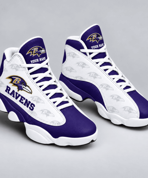 Baltimore Ravens NFL Personalized Football Fan JD13 High Sneakers