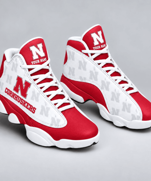 Nebraska Cornhuskers NCAA Personalized Football Fan JD13 High Sneakers