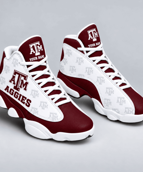 Texas A&M Aggies NCAA Personalized Football Fan JD13 High Sneakers