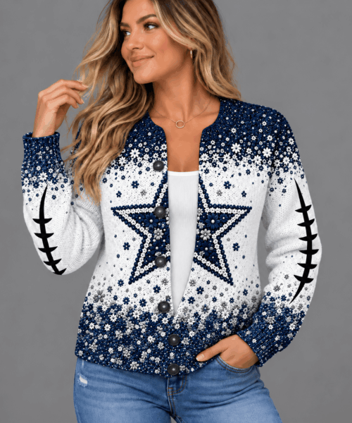 Dallas Cowboys NFL Floral Football Fan Cardigan