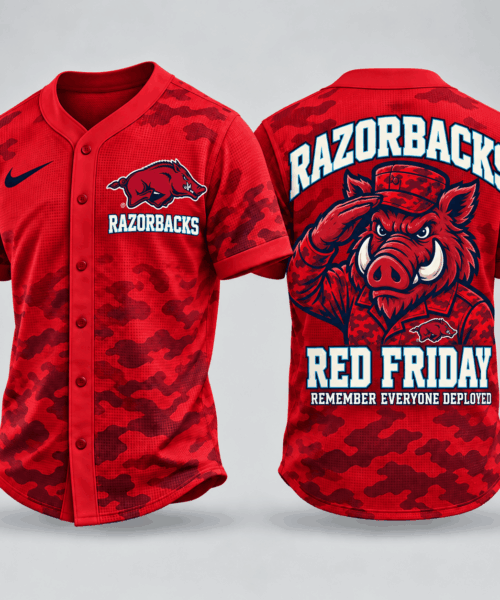 Arkansas Razorbacks NCAA Red Friday Waffle Jersey