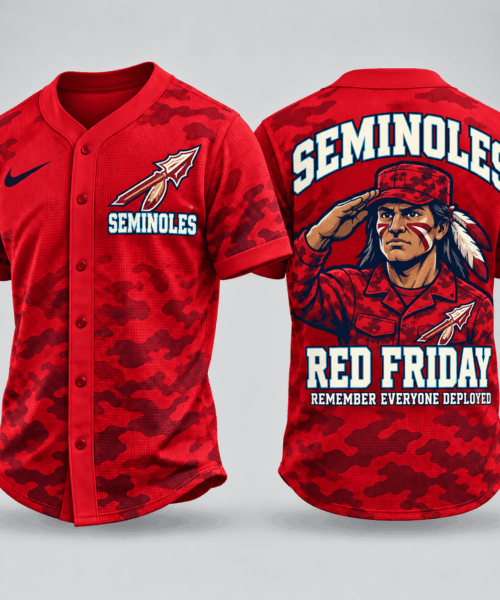 Florida State Seminoles NCAA Red Friday Waffle Jersey