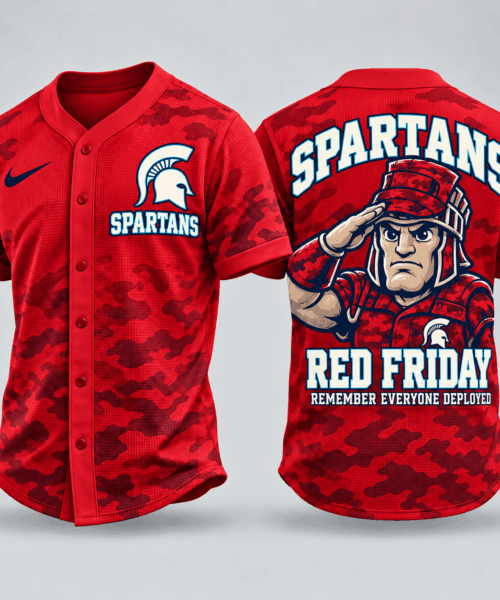 Michigan State Spartans NCAA Red Friday Waffle Jersey