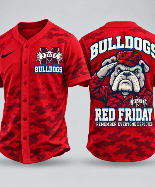 Mississippi State Bulldogs NCAA Red Friday Waffle Jersey