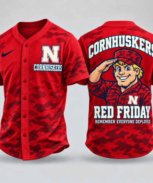 Nebraska Cornhuskers NCAA Red Friday Waffle Jersey