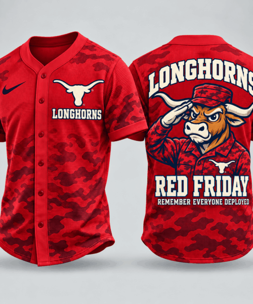 Texas Longhorns NCAA Red Friday Waffle Jersey