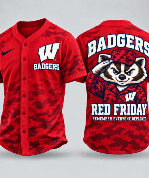 Wisconsin Badgers NCAA Red Friday Waffle Jersey