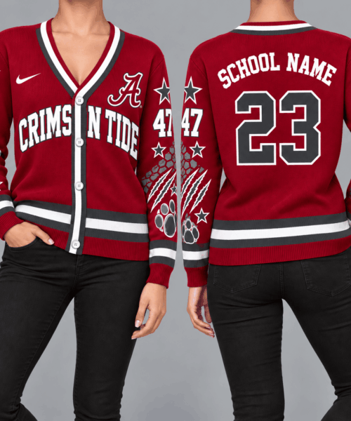 Alabama Crimson Tide NCAA Retro Star Sleeve Cardigan
