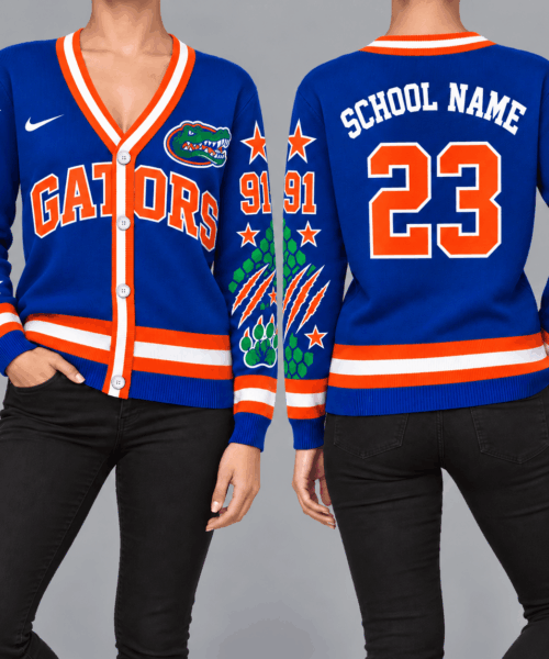 Florida Gators NCAA Retro Star Sleeve Cardigan