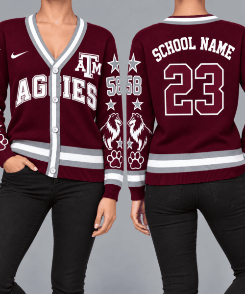 Texas A&M Aggies NCAA Retro Star Sleeve Cardigan