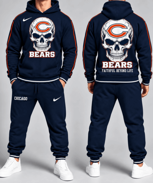 Chicago Bears NFL Skull Legacy Tracksuit Set