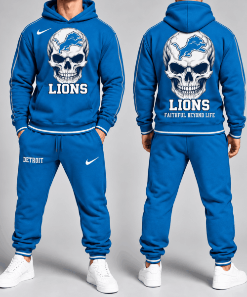 Detroit Lions NFL Skull Legacy Tracksuit Set