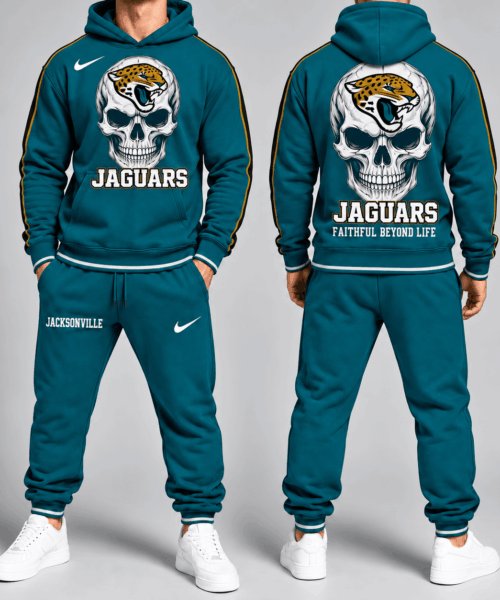 Jacksonville Jaguars NFL Skull Legacy Tracksuit Set