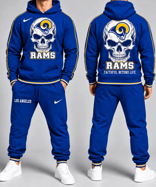 Los Angeles Rams NFL Skull Legacy Tracksuit Set