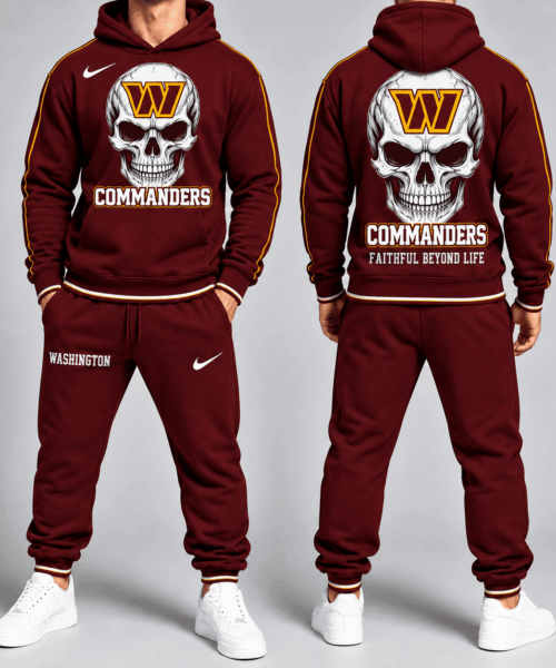 Washington Commanders NFL Skull Legacy Tracksuit Set