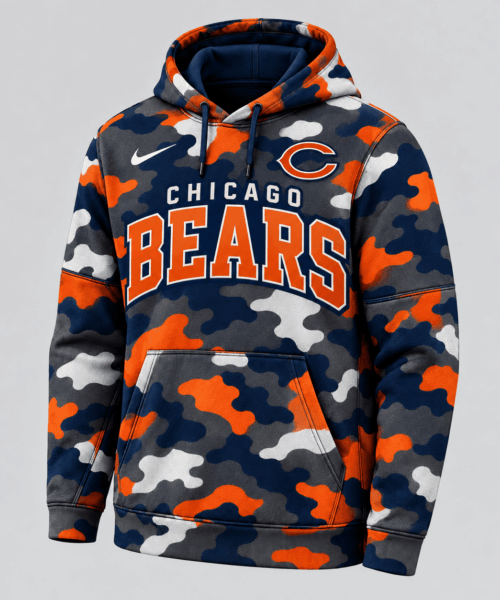 Chicago Bears NFL Vintage Camo Team Spirit Hoodie