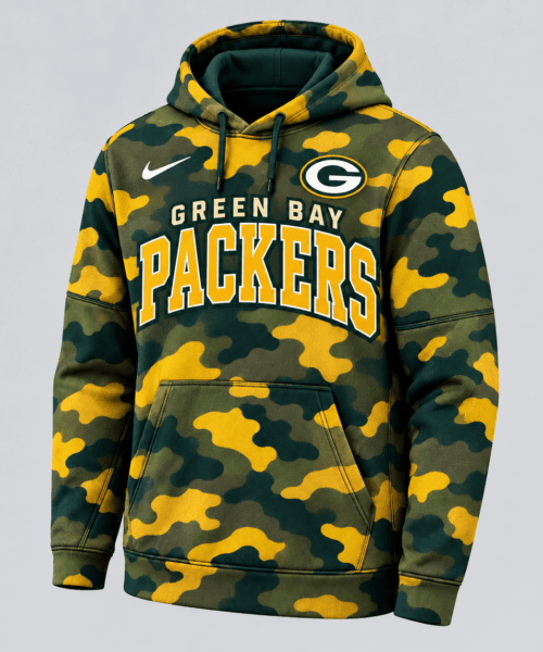 Green Bay Packers NFL Vintage Camo Team Spirit Hoodie