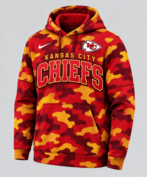 Kansas City Chiefs NFL Vintage Camo Team Spirit Hoodie