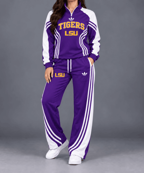 LSU Tigers NCAA Victory Line Athletic Quarter-Zip + Pants
