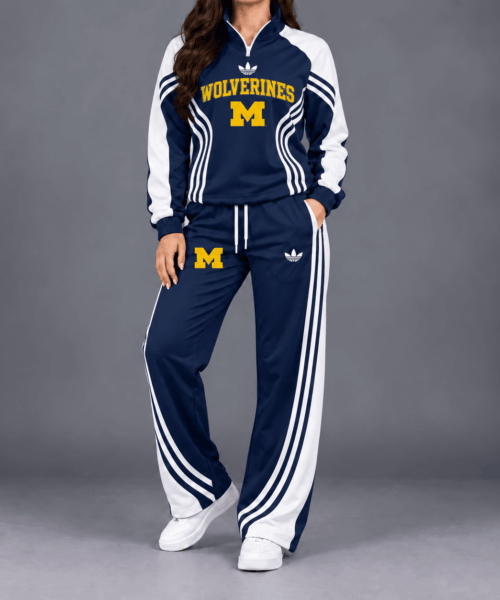 Michigan Wolverines NCAA Victory Line Athletic Quarter-Zip + Pants