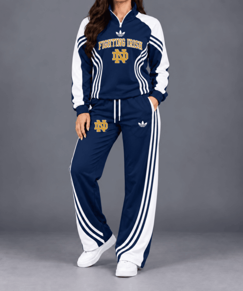 Notre Dame Fighting Irish NCAA Victory Line Athletic Quarter-Zip + Pants