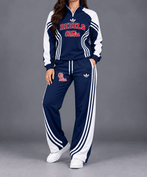 Ole Miss Rebels NCAA Victory Line Athletic Quarter-Zip + Pants
