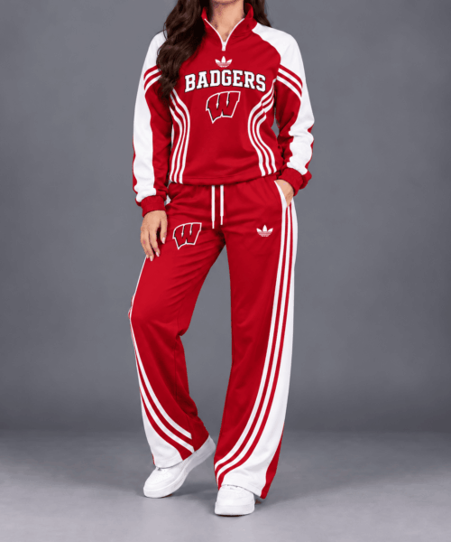 Wisconsin Badgers NCAA Victory Line Athletic Quarter-Zip + Pants