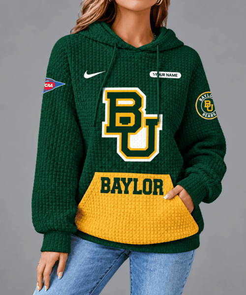 Baylor Bears NCAA Personalized Team Spirit Unisex Waffle Hoodie