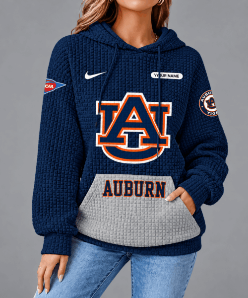 Auburn Tigers NCAA Personalized Team Spirit Unisex Waffle Hoodie