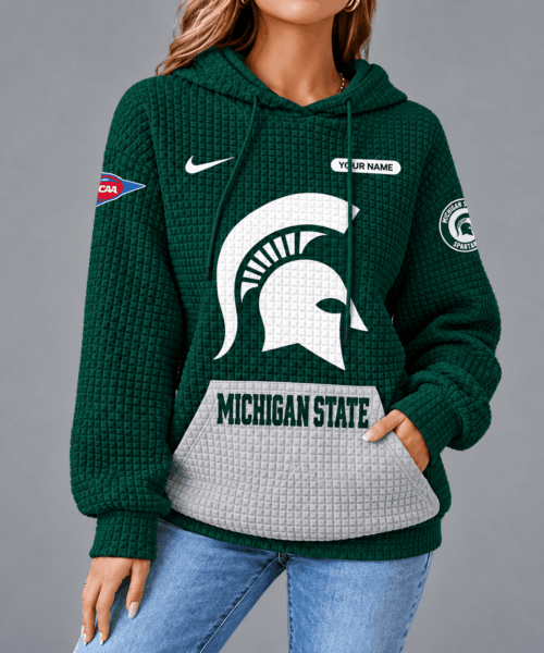 Michigan State Spartans NCAA Personalized Team Spirit Unisex Waffle Hoodie