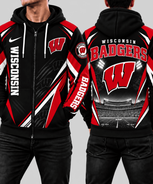Wisconsin Badgers NCAA Game Day Stadium Pride Zip Hoodie